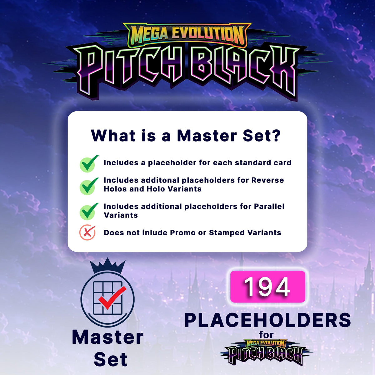 Pitch Black - Pokémon Master Set - Placeholder Kit