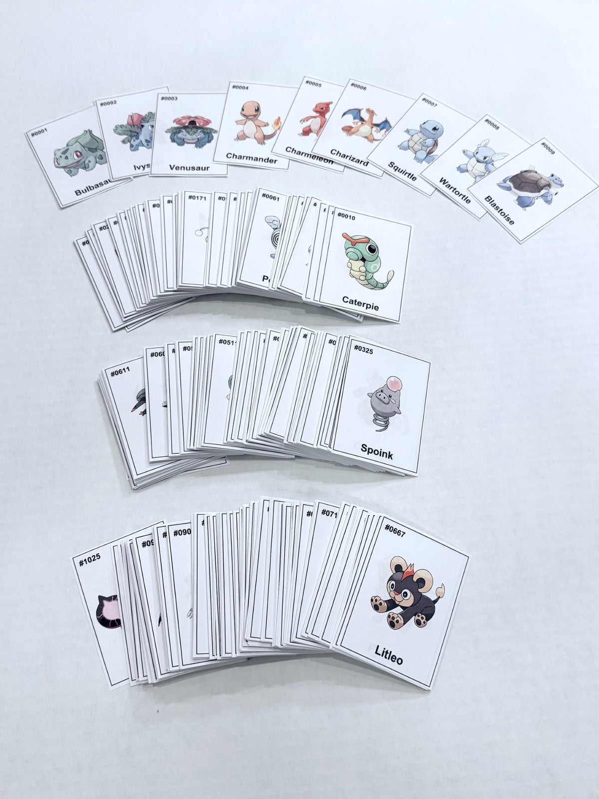 Pokédex Placeholder Kit | Full Dex #0001–#1025 | Pokémon Binder Insert Cards