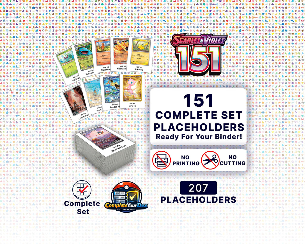 Scarlet & Violet 151 Complete Set Placeholder Kit